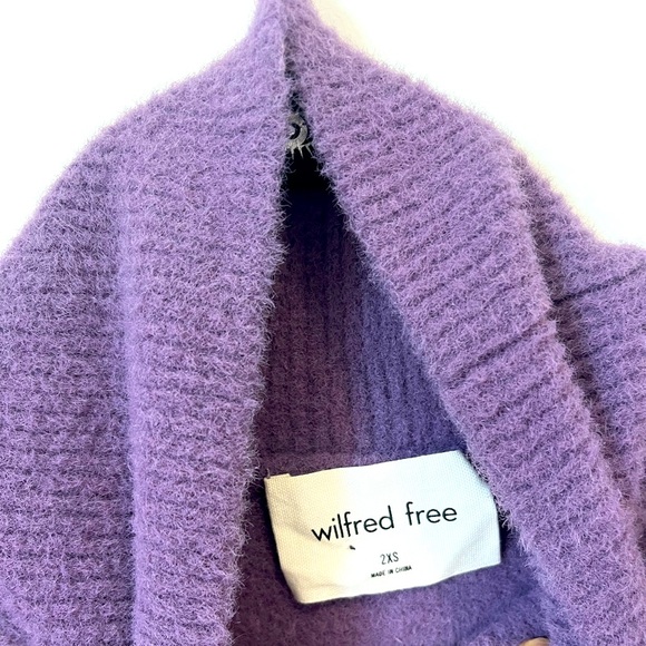Wilfred Free Hush Knit Turtleneck Purple 2XS Oversized Plush - Picture 4 of 14